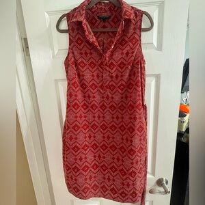 Banana Republic Red Patterned Dress